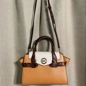 Micheal Kors Embossed Leather Satchel
